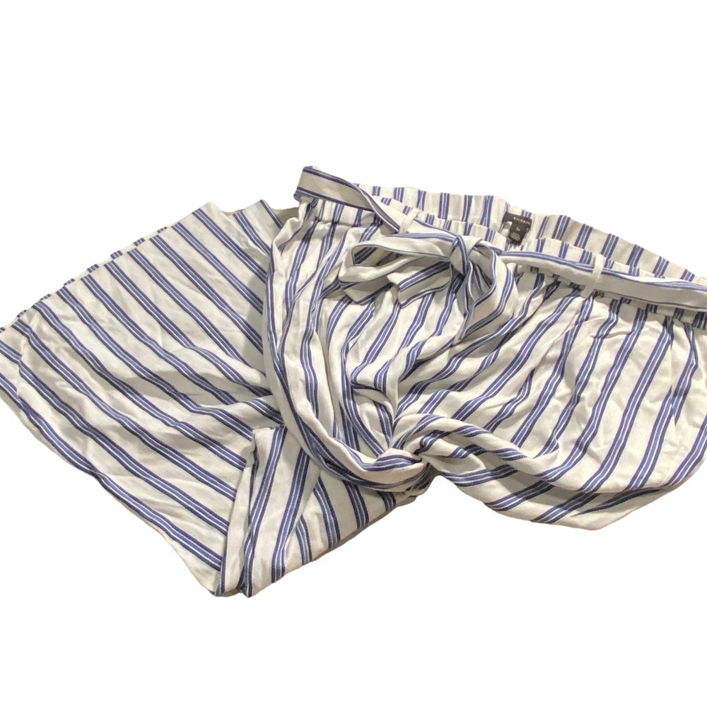 Halogen Striped cropped pants Blue and White Sz 3X - Picture 3 of 4